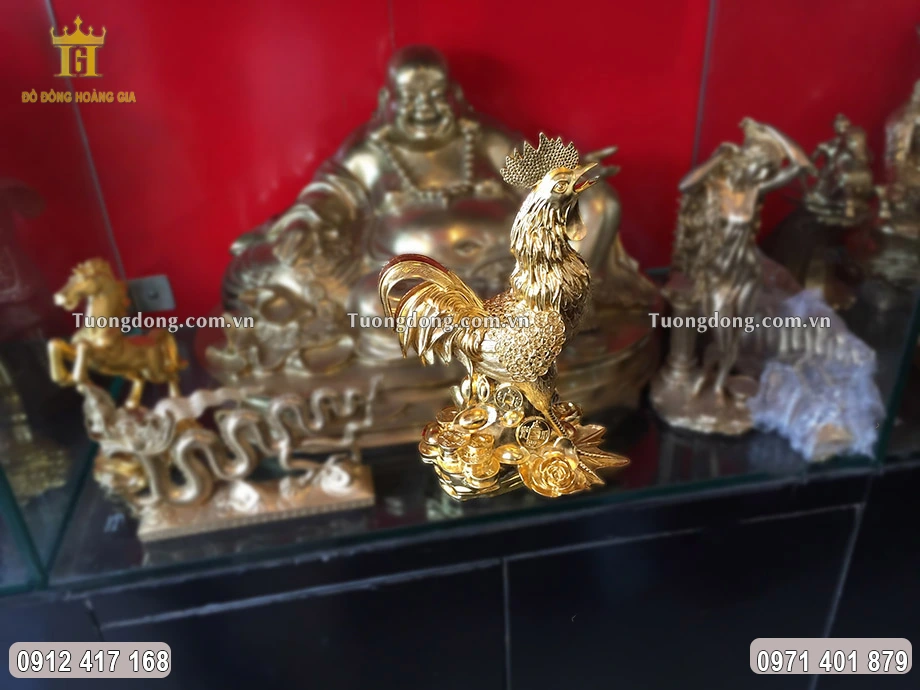 Cánh gà trống được chạm khắc theo kiểu đồng tiền